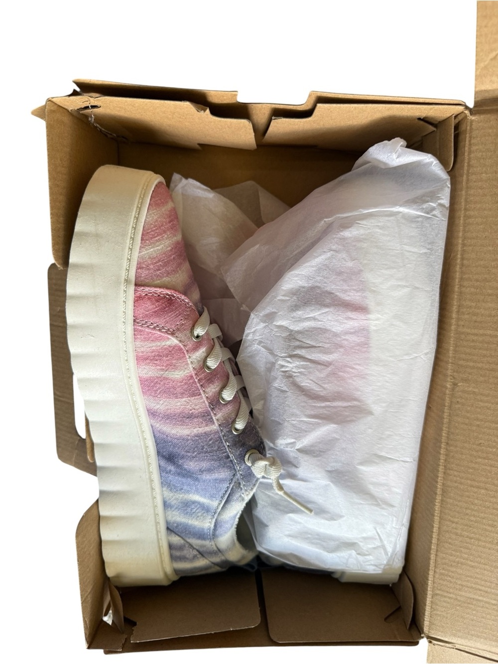 Roxy Tie-Dye Sheilahh Low-Top Platform Sneakers - Pink & Purple - Picture 3 of 6